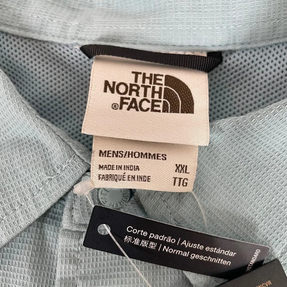North Face Button Up Shirt Mens XXL Vented Pockets Utility Lightweight Travel
